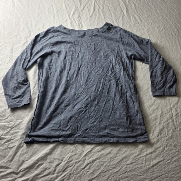 Pact Tops - pact women's shirt 3/4 length sleeve blue medium